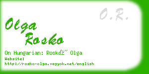 olga rosko business card